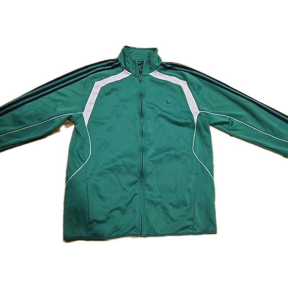 Green vintage Adidas zip-up jacket
